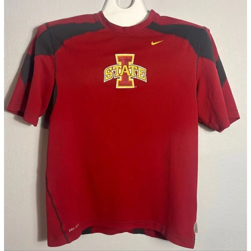 Nike Dri-Fit Iowa State T Shirt Size Large Red Authentic